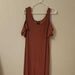 Derek Heart 3x cold shoulder maxi dress